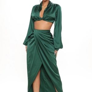 Fashion Nova Love Again Satin Set